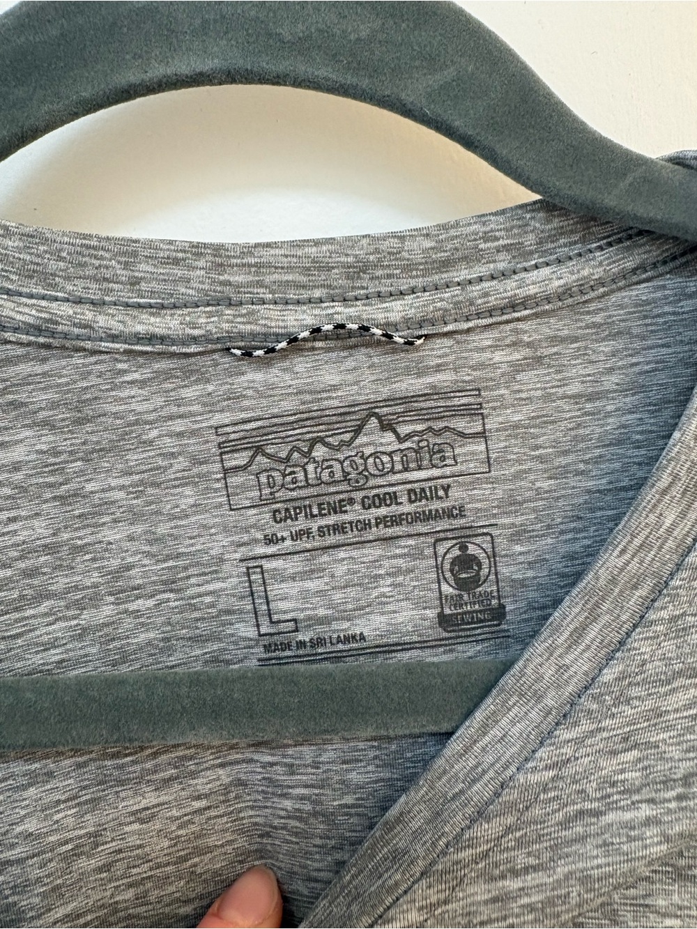 Patagonia Heather Gray Performance Crew Neck Tee - Picture 2 of 3